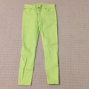 Neon green jeans
